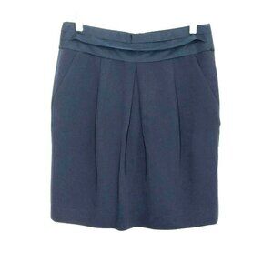 Gap Women's Pleated Navy Blue Pencil Skirt